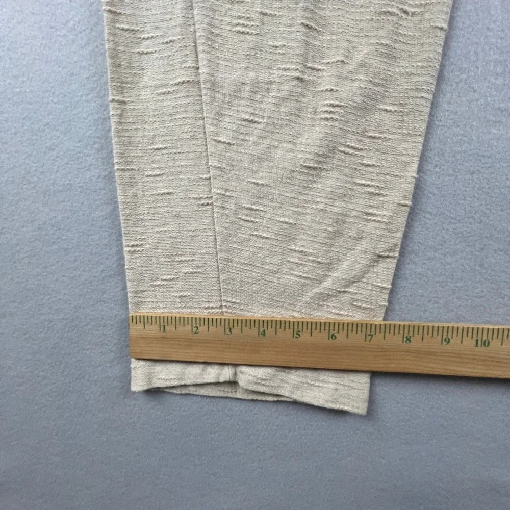 Linen Pants Womens Large Beige Cotton Ramie Drawstring Lounge Casual‎ Summer